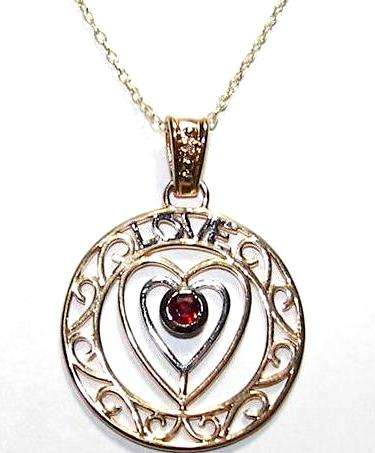 [R2158.00] ASHA CRAFT - 100% REAL Genuine Garnet and Diamond 18k Yellow Gold Vermeil Necklace