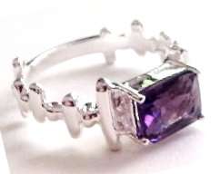 ASHA CRAFT - Brand New 1.50ct Amethyst Silver Ring 925 stamped