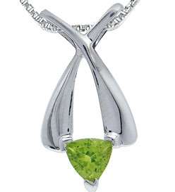 ASHA CRAFT - 100% REAL Natural Peridot 925 SOLID Sterling Silver Pendant + Chain