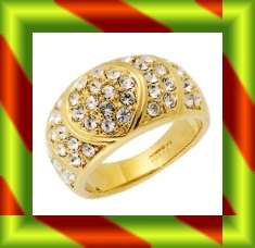 ASHA CRAFT - Brand New Extraordinary [3.15ctw] White CZ Cocktail Ring in 18kgp
