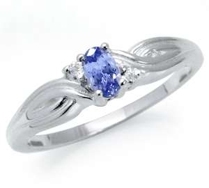 ASHA CRAFT - 0.28ct Genuine Tanzanite 925 Sterling Silver Ring Size 5 / K