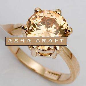 ***SIZE 5*** Breathtaking 4.0ct Champagne Engagement Ring