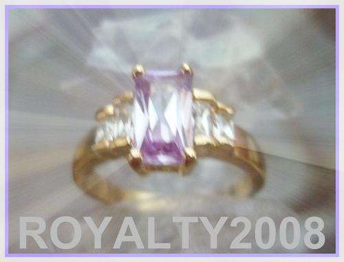 Pretty Dress Ring with CZ's - Size 8