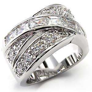 Baguette Cubic Zirconia Ring - Size 8