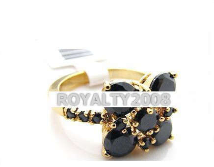 Beautiful Ring with CZ Garnets  - Size 6