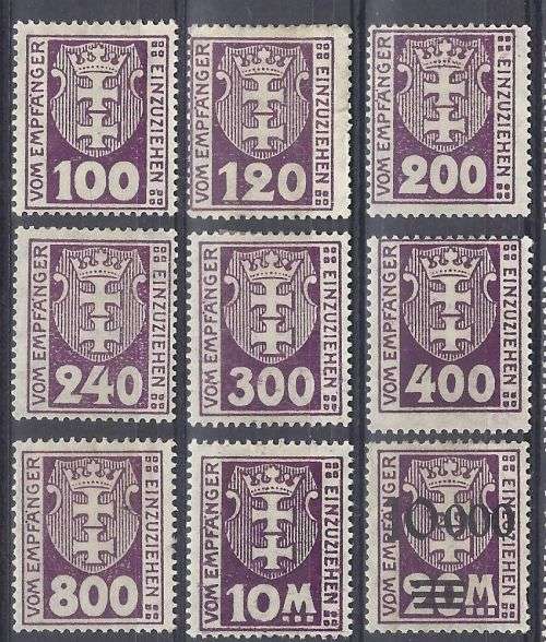 LARGE DANZIIG COLLECTION 68 STAMPS`.LOOK`.MINT STAMPS MOUNTED