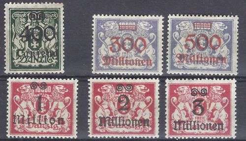 LARGE DANZIIG COLLECTION 68 STAMPS`.LOOK`.MINT STAMPS MOUNTED