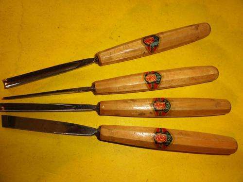 TOOLS; FOUR CARVING CHISELS,NICE CONDITION- LOT 6