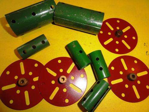 MECCANO GENUINE, LOT 21; FACE PLATES, CYLINDERS & SLEEVES