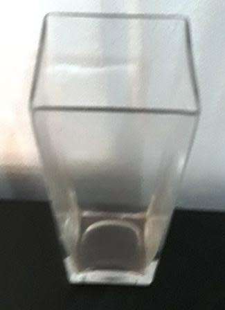 CLEAR GLASS FLOWER VASE