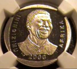 THE SUPER GRADE***PL64 ULTRA CAMEO*** MANDELA 2000 R5 BY NGC @ CRAZY R1
