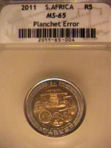 RARE : PLANCHET ERROR : MS65 2011 SARB R5 BY SACGS
