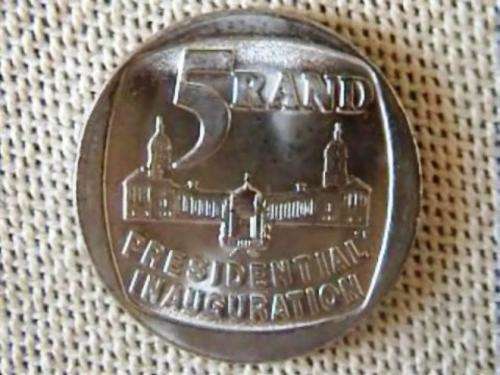 SUPER UN-CIRCULATED MANDELA SERIES MIX : 36 X 1994,2000,2008,2011 R5 COINS