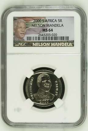***MS64***MANDELA 2000 SMILEY R5***MS64*** NGC NEW LABEL