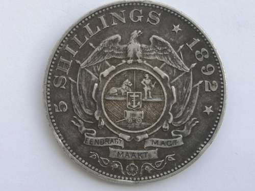 ***ZAR 1892 5 SHILLINGS S/S***