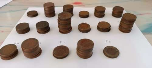 ***UNION OF SOUTH AFRICA*** MIXED LOT OF 159 QUARTER PENNIES 1942 TO 1959***