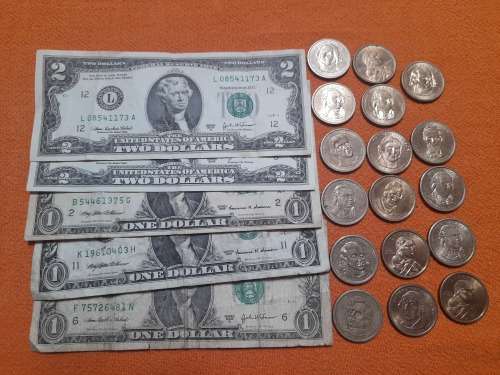 American Dollars including Presidential Coins.