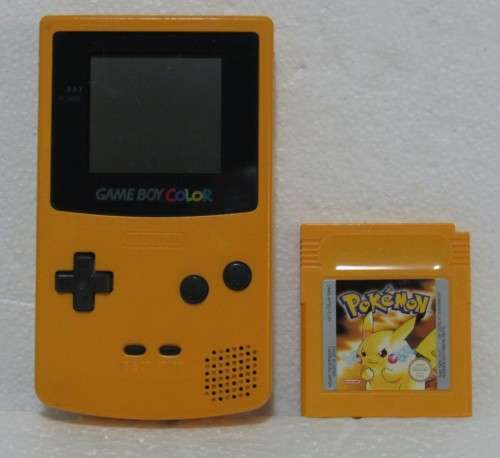 Game Boy Colour with Pokemon Yellow game