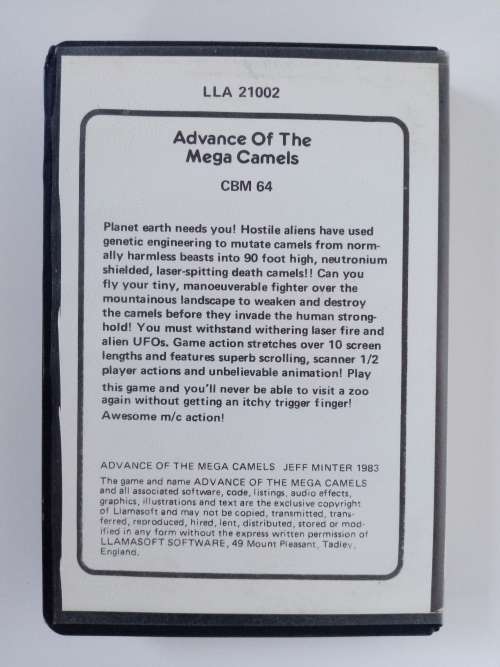 Commodore 64 Camels Game Cassette