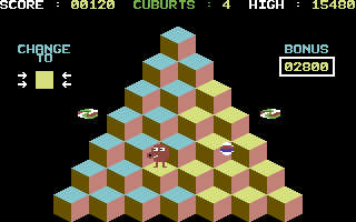 Commodore 64 Qbert Game Cassette and