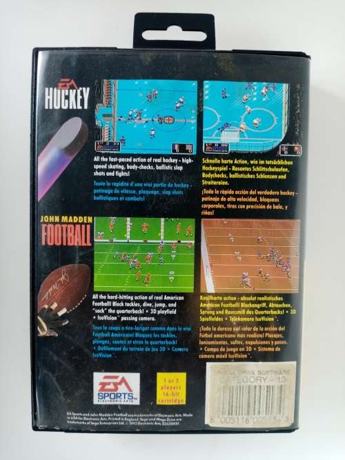 Sega Mega Drive Hockey and Football Game