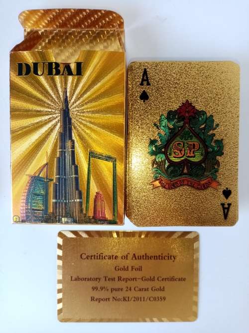 24 Carat Gold Plated Playing Cards new