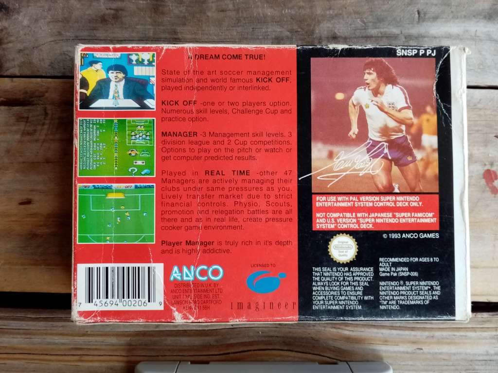 Super Nintendo Player Manager Boxed