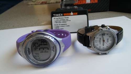 New Ladies Timex Ironman and used Timex Expedition watches