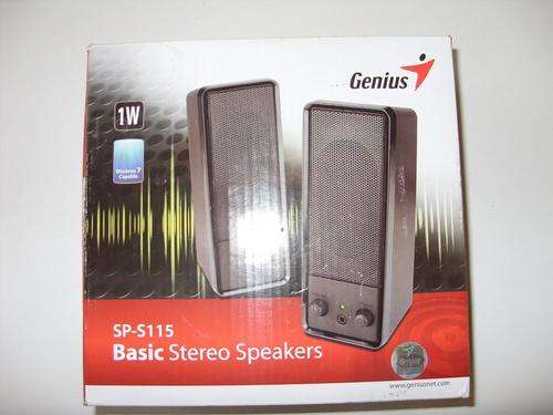 Genius stereo PC / Laptop speakers ( Like New ) plastic still on speakers