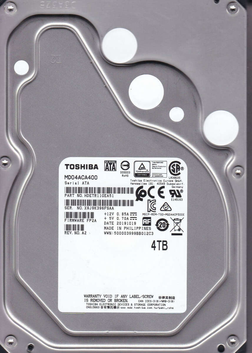 Toshiba HDD 3.5` Internal Bare Drive 4000GB (Renewed)