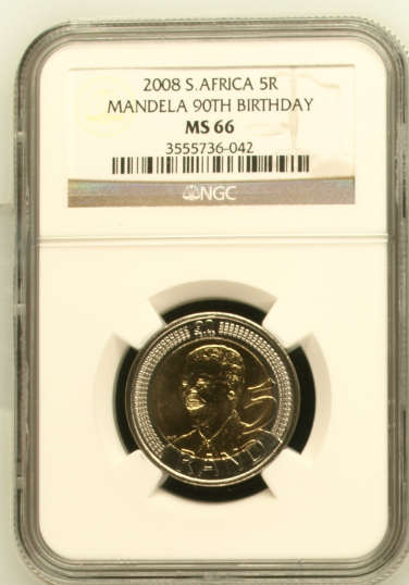 2008 90th Mandela birthday R5 MS66
