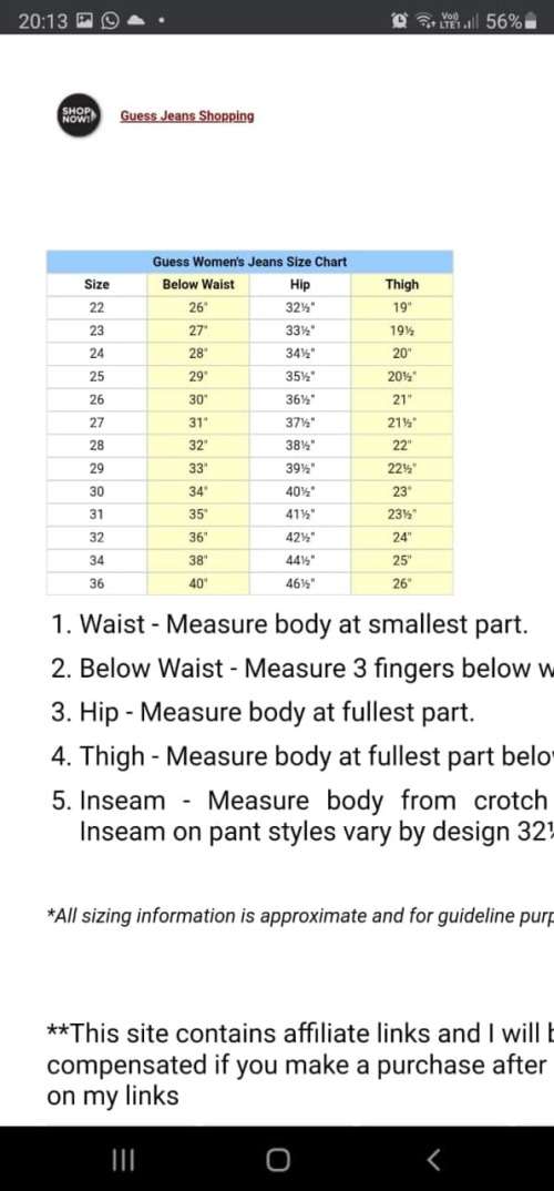 100% Original Guess Ladies Jeans - Guess Size 28 (Please see ladies chart sizes to get SA size)