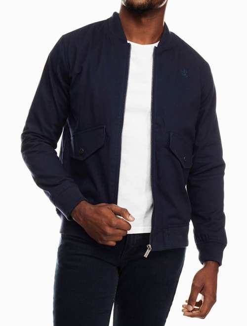 Original PRINGLE of Scotland Bomber Jacket (Navy) - Medium (Retail R3299)