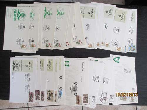 Venda date stamps, maxi cards, first day folders and FDC's - 124 items