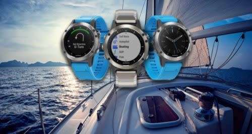 Garmin Quatix 5 Sapphire Edition Marine Watch WITH 3 BANDS - Sailing Fishing Train