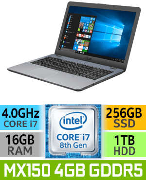 **HUGE SPEC ASUS GAMING LAPTOP**8th Gen i7**15.6` FHD**MX150 4GB GRAPHICS**16GB MEMORY**256 SSD**