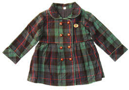 BUBURY & POLO CHECK PATTERNED TRENCH COAT Size for 4~5Y