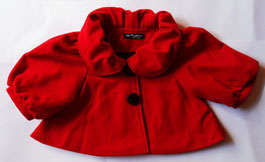 Lovley Cape Style Pumpkin Short Jacket Size for 4~5Y