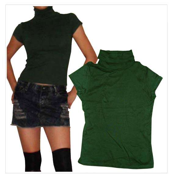 BIG BARGAIN - For Teenagers And Ladies Poloneck Short Sleeves T