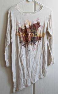 Sexy Unbalanced long Top, Size for 13~14Y (S~M)