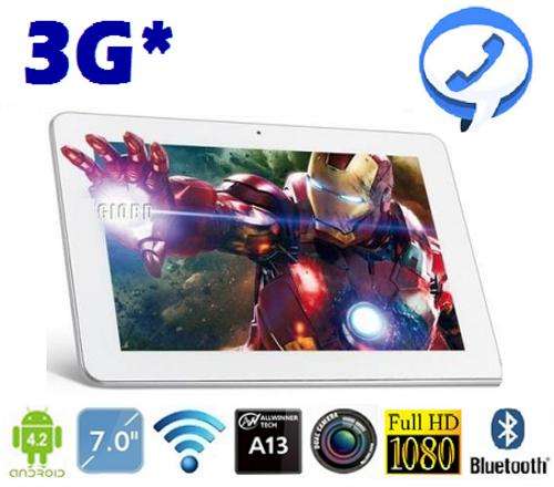 **Internal 3G hsdpa+ ** 7inch HD phone Tablet pc. Andriod 4.42, dual core, 2 cameras, bluetooth