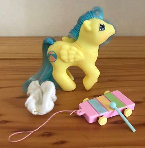My Little Pony - First Tooth - Baby Bouncy with RARE accessories (1986)