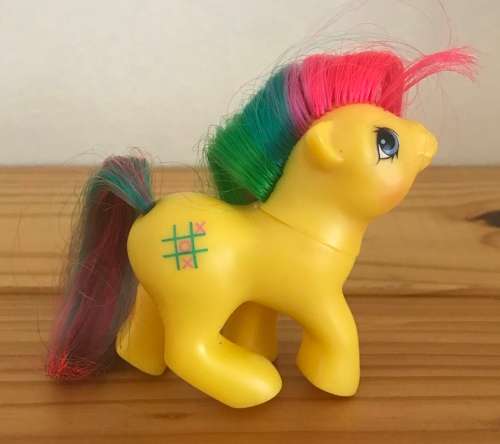 My Little Pony - First Tooth - Baby Tic Tac Toe with accessories (including rare pillow) (1986)