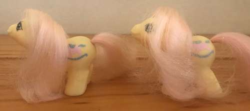 My Little Pony - Newborn Twins - Milkweed and Tumbleweed with newborn bottle (1986)