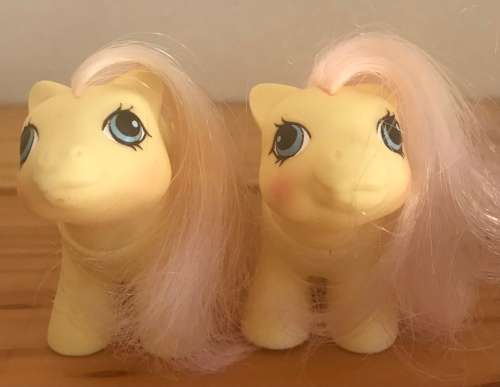 My Little Pony - Newborn Twins - Milkweed and Tumbleweed with newborn bottle (1986)
