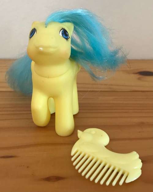 My Little Pony - First Tooth Baby Ponies - Baby Bouncy (TLC) with brush (1986)