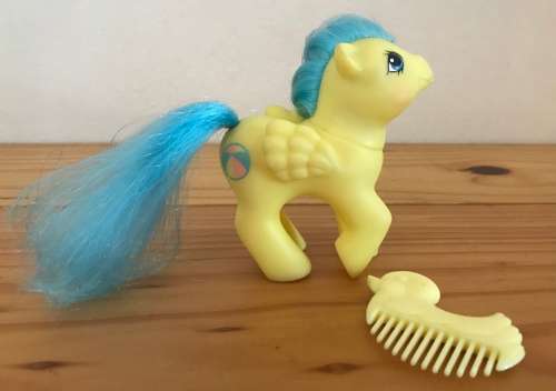 My Little Pony - First Tooth Baby Ponies - Baby Bouncy (TLC) with brush (1986)