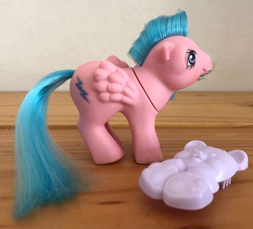 My Little Pony - Play and Care Baby Ponies - Baby Firefly with brush (1984)