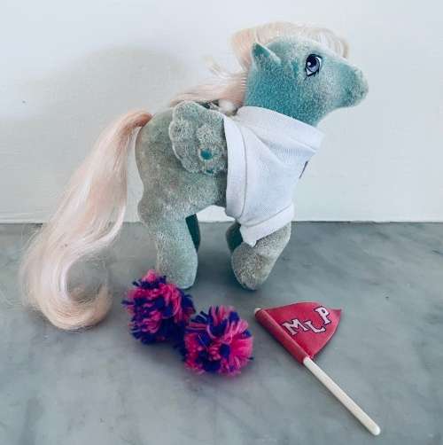My Little Pony - So Soft - Wind Whistler (1985) with Pony Wear - Pom Pom Pony (1984 - incomplete)
