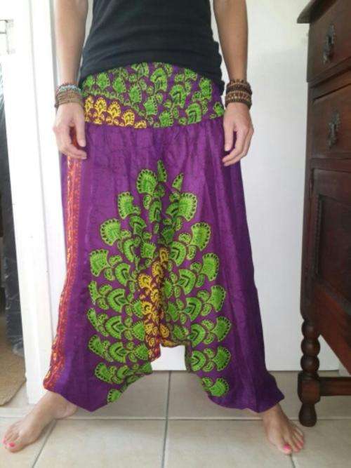 Colourful light harem pants